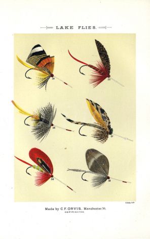 ORVIS - LAKE FLIES plate (H) fishing print