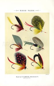 ORVIS - BASS FLIES plate (CC) fishing print
