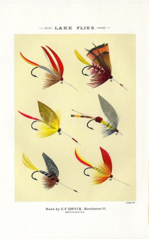 ORVIS - LAKE FLIES - plate (l) fishing print