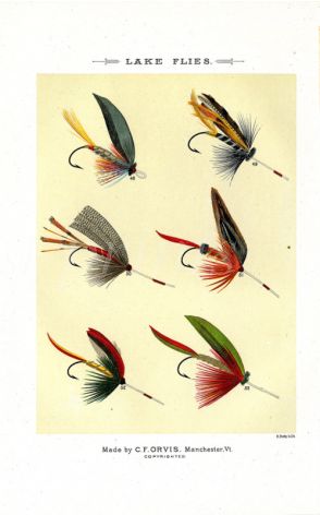 ORVIS - LAKE FLIES plate (G) fishing print