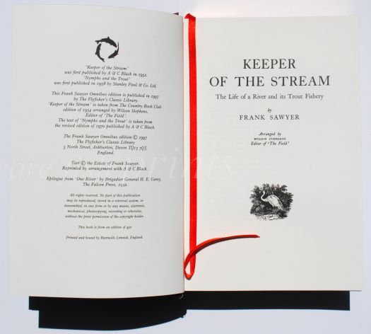 THE FRANK SAWYER OMNIBUS LTD EDITION - THE KEEPER OF THE STREAM & NYMPHS & THE TROUT